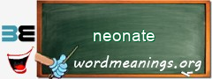 WordMeaning blackboard for neonate